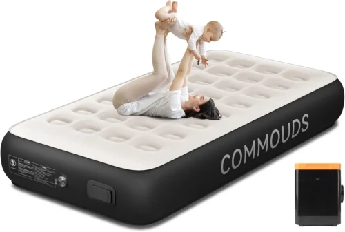 Alternative view of Queen Air Mattress with 2000mAh Battery Powered Pump, 18 Raised Inflatable Mattress, Portable Blow up Mattress