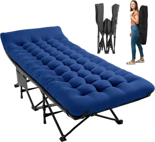 Alternative view of Camping Cot for Sleeping 28 Extra Wide, Heavy-Duty 1200D Oxford Foliding Cots for Adults Portable with Mattress