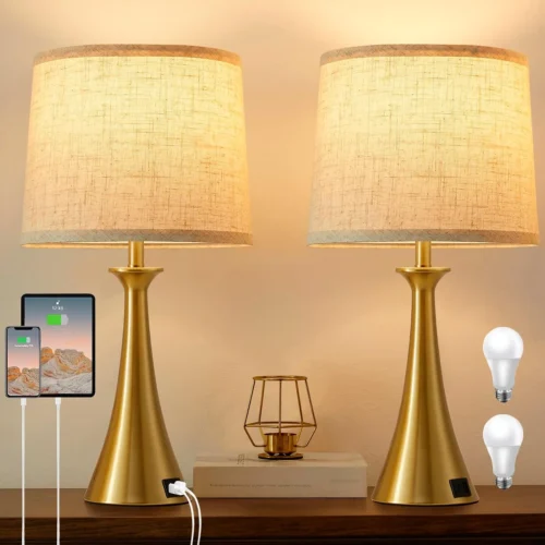 Touch Lamp for Living Room Bedroom, Dimmable, Bulb Included