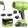 Blower 2x6.0Ah Battery & Charger, Electric Cordless Leaf Blower(Green) - For Yard Cleanup