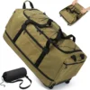 Collapsible Duffle Bag with Wheels 130-170L Extra Large Expandable Travel Duffel Bag for Men Women Heavy Duty