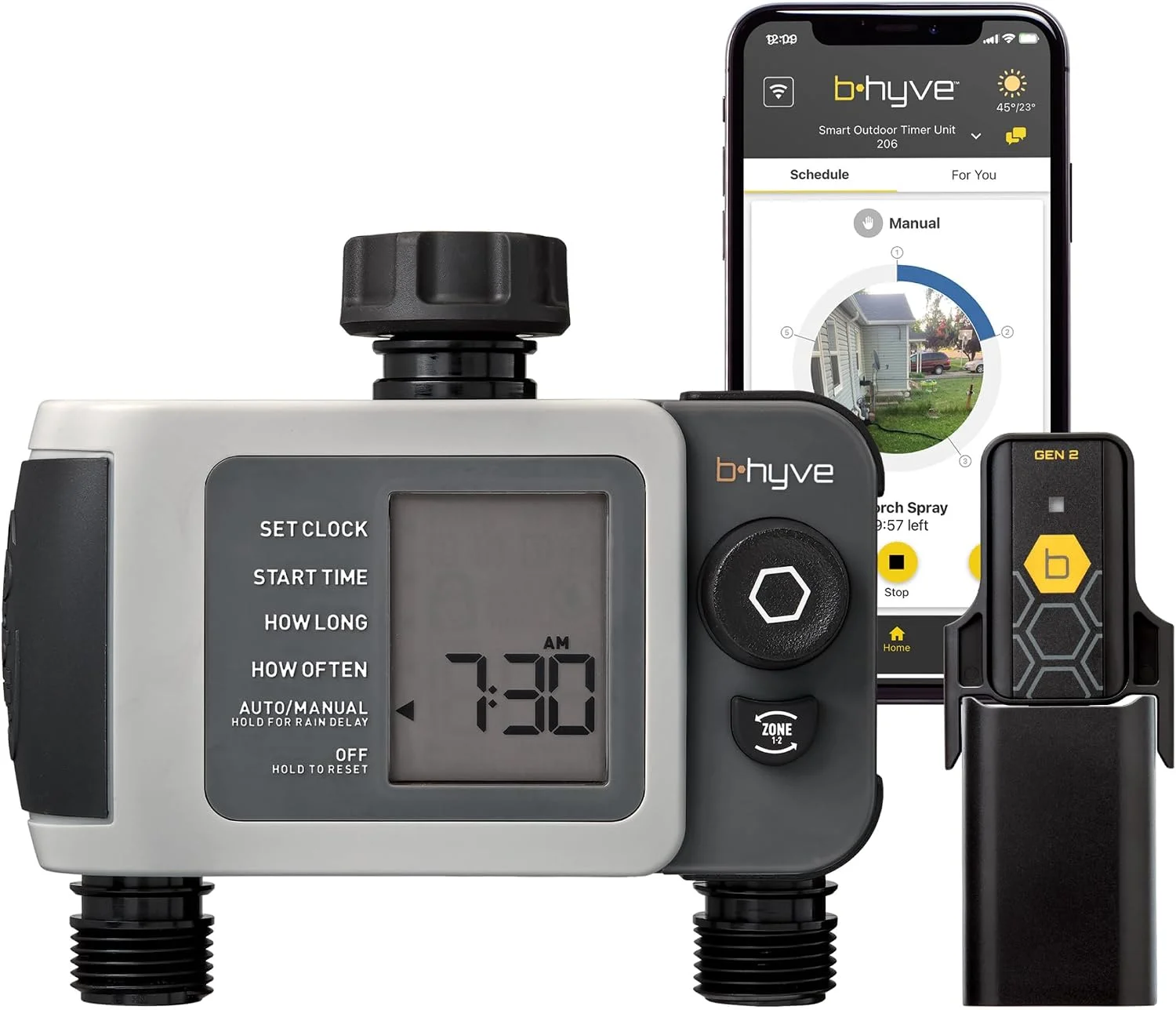 B-hyve XD 4-Port Smart Hose Watering Timer, App Controlled, 24634 - Image 4