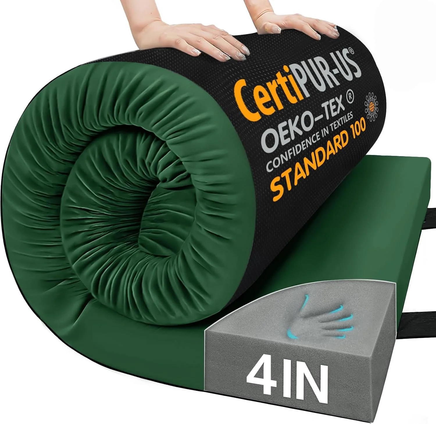 Nook 3 Inch Memory Foam Camping Pad, Camping Essentials Roll Up Floor Mat for Car Camping - Image 18