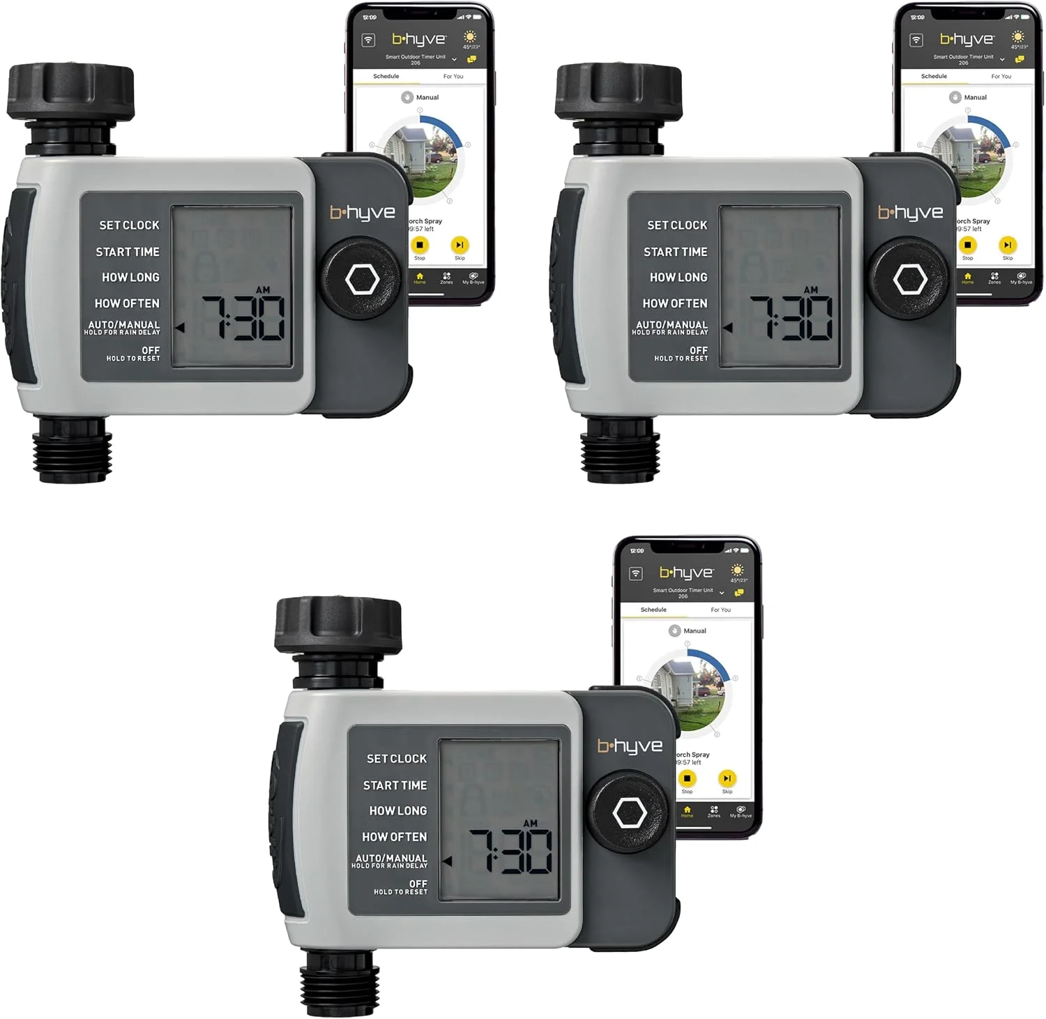 B-hyve XD 4-Port Smart Hose Watering Timer, App Controlled, 24634 - Image 6