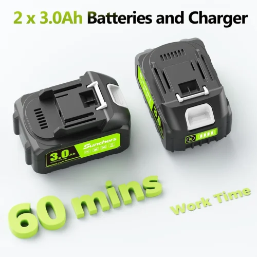 Alternative view of Leaf Blower Cordless 750CFM 250MPH with 3.0Ah Battery and Charger - For Yard Cleanup