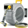 Retractable Garden Hose Reel 5/8 in x 65 ft, 2025 Upgraded Dual Ratchet Lock UV & Freeze Protection Brass Seal