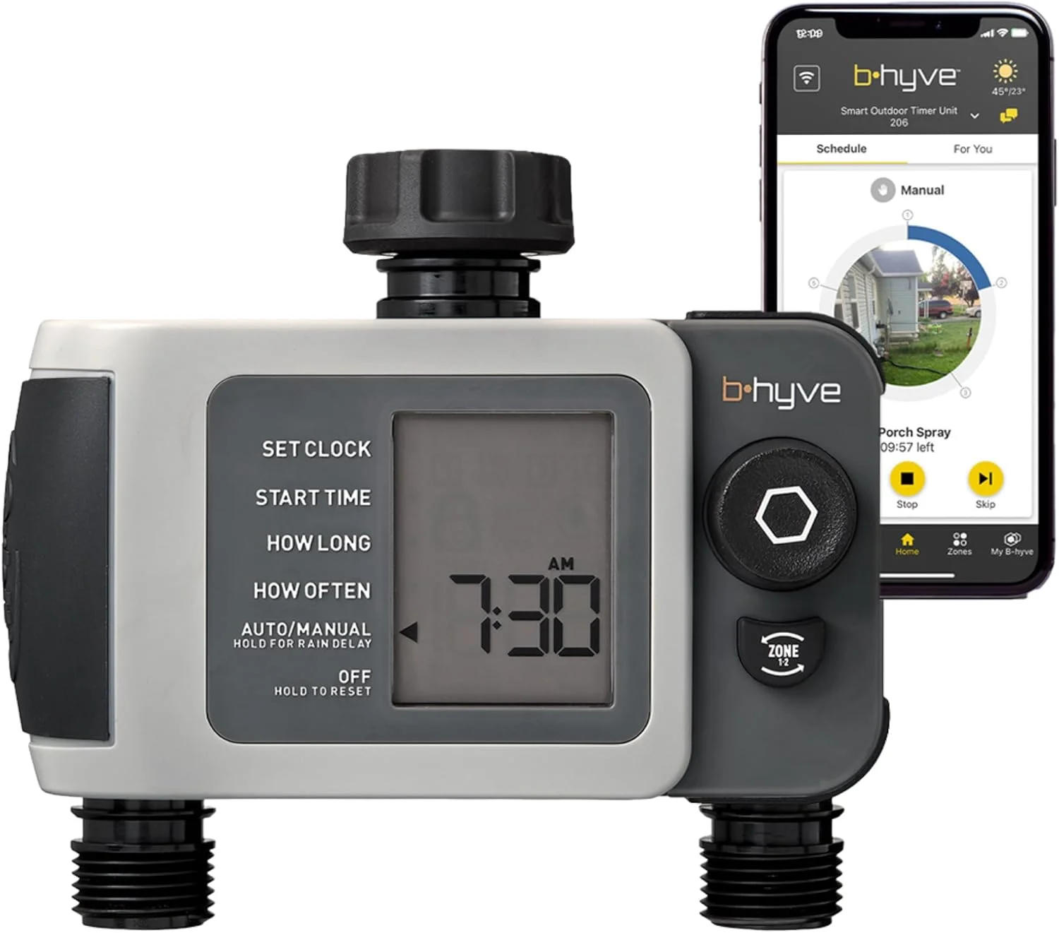 B-hyve XD 4-Port Smart Hose Watering Timer, App Controlled, 24634 - Image 8