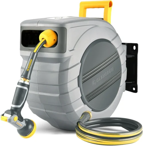Alternative view of Retractable Garden Hose Reel 5/8 in x 100 ft Upgraded UV Resistant Heavy Duty Automatic Hose Reel Wall Mount