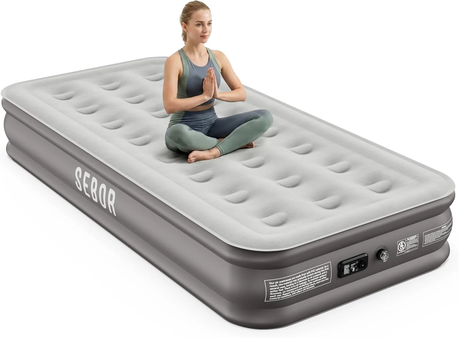 Air Mattress Queen with Built-in Pump 18, Comfortable Self-Inflating Blow up Mattress with High-Speed Pump - Image 8