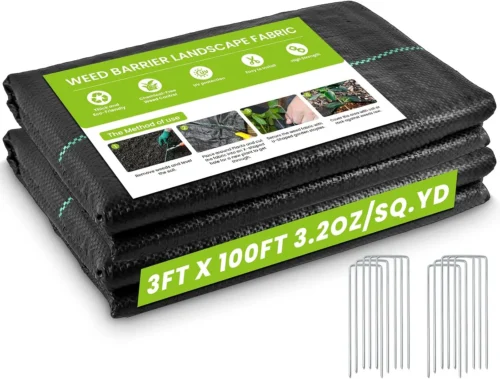 Alternative view of Weed Barrier Landscape Fabric Heavy Duty, 3.2oz Woven Geotextile Fabric