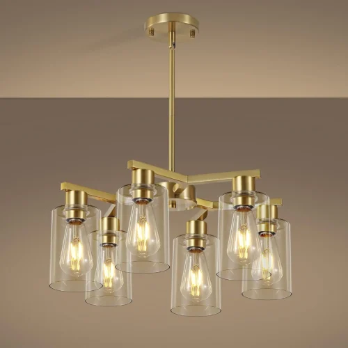 4-Light Black Modern Farmhouse Chandelier