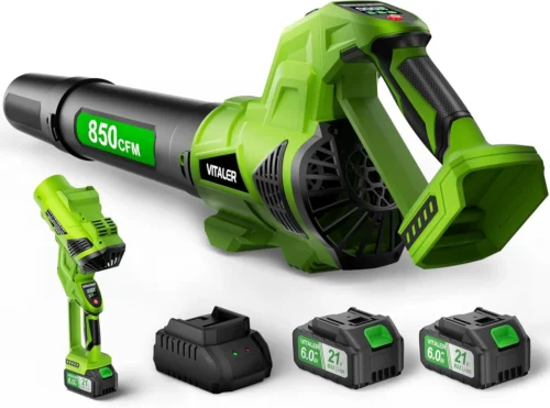 Alternative view of Blower Cordless, Brushless Blower 850 CFM 250 MPH with 2 Batteries - For Yard Cleanup