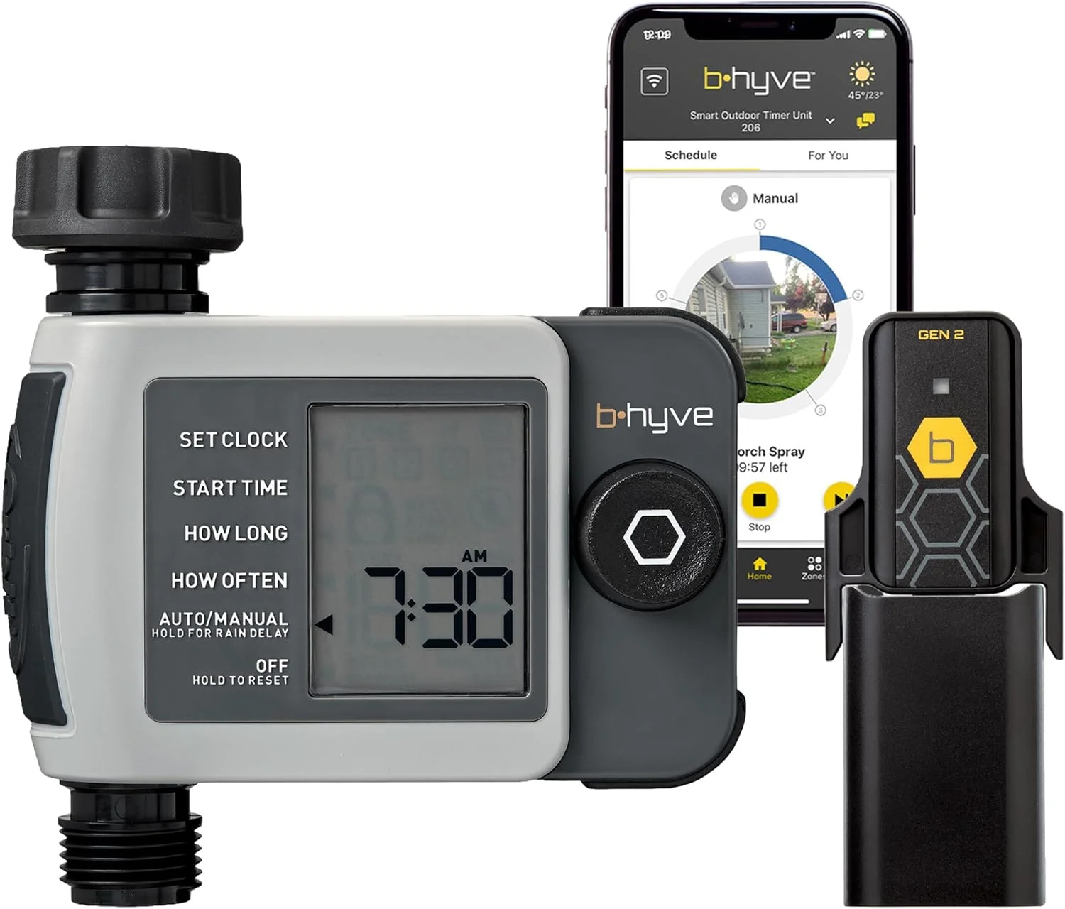 B-hyve XD 4-Port Smart Hose Watering Timer, App Controlled, 24634 - Image 5