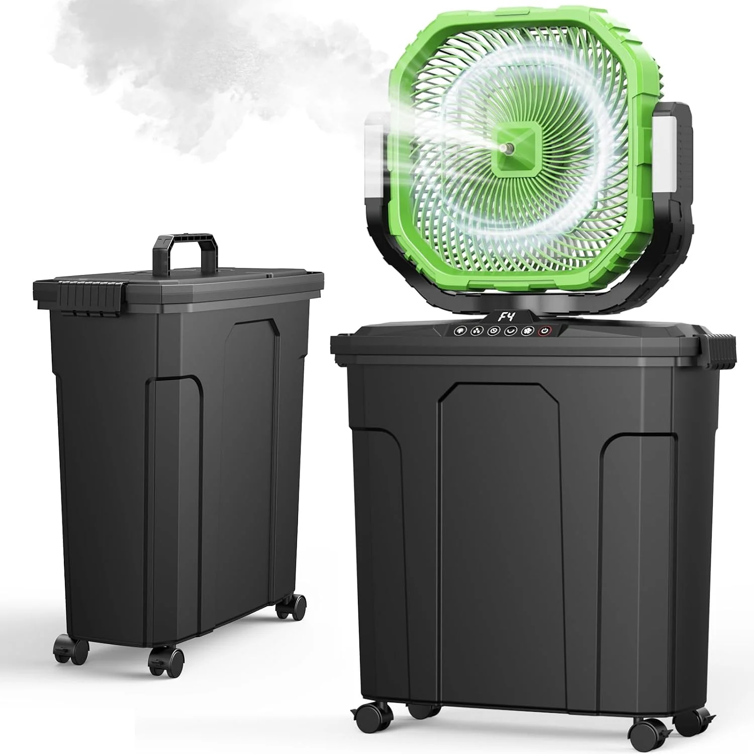 Outdoor Misting Fan for Outside, 5 Gal 12 Pro Portable Mister Fan with Water Box, 30000mAh Rechargeable Cooling - Image 3