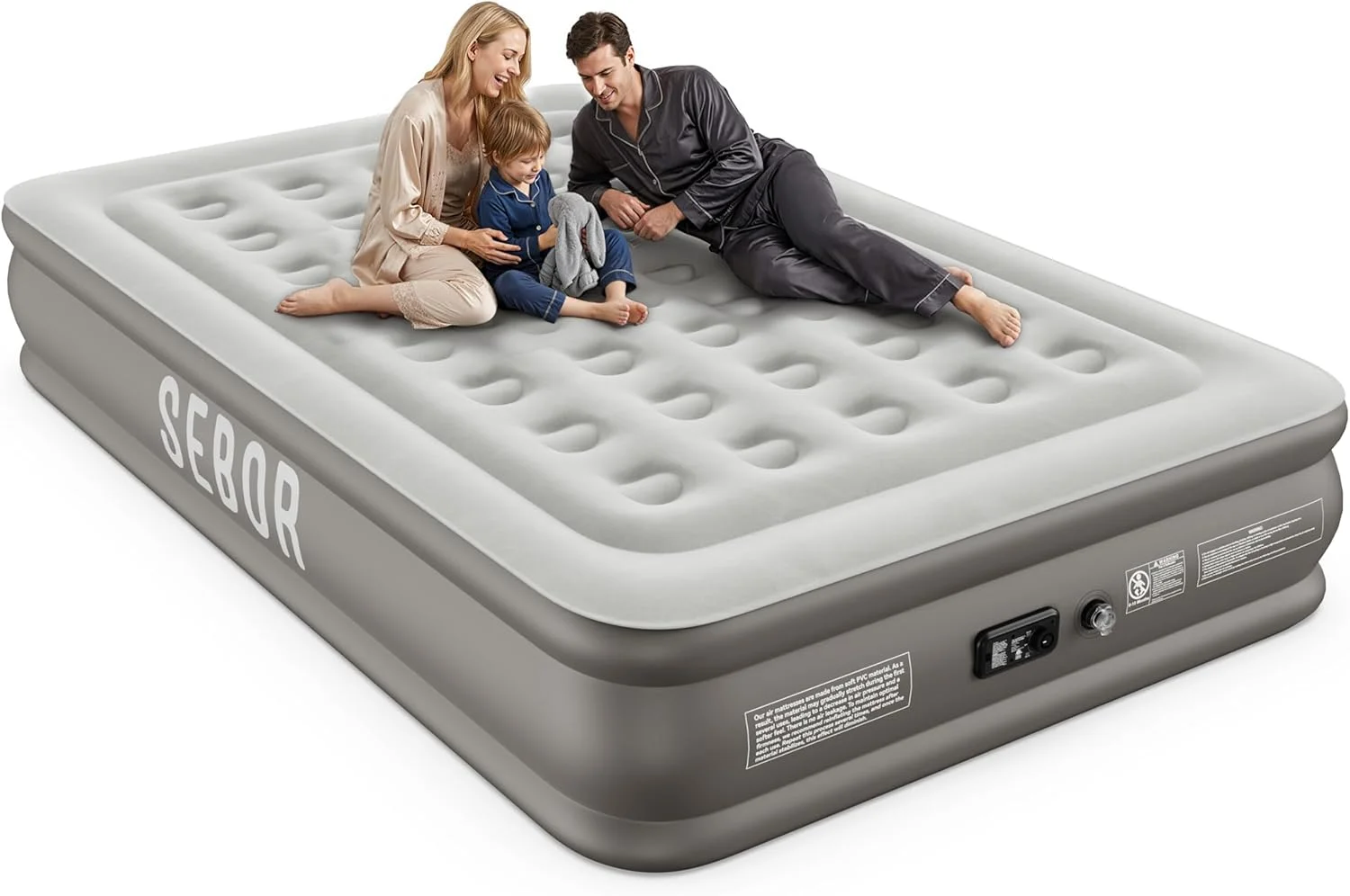 Air Mattress Queen with Built-in Pump 18, Comfortable Self-Inflating Blow up Mattress with High-Speed Pump - Image 6
