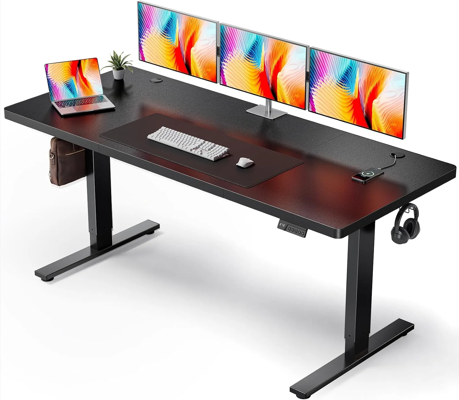 Nook Electric Standing Desk Adjustable, 60x28 Inch Sit Stand Desk with 1 Inch Thick Tabletop - Image 8