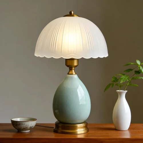 Table Lamps Ceramic Retro Lamp, 15. Modern Bedside Nightstand Traditional Lamps