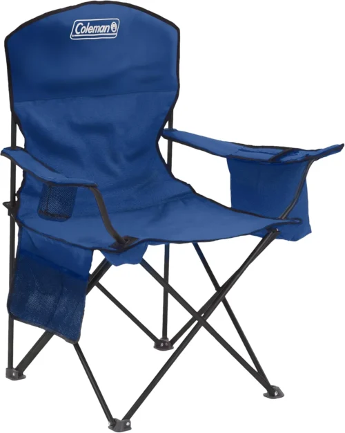 Alternative view of Portable Camping Chair with 4-Can Cooler, Cushioned Seat & Back with Side Pockets & Cup Holder