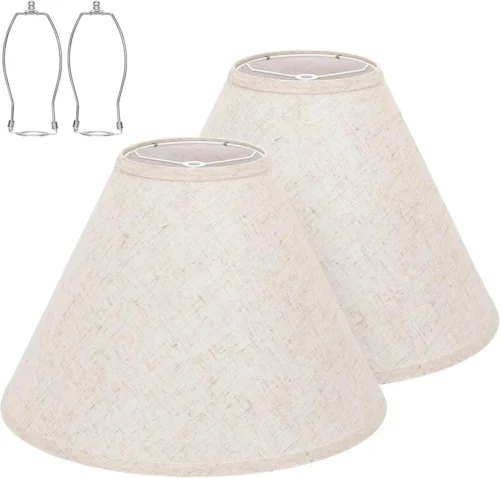 Alternative view of Empire Beige Linen Lamp Shades Set of 2