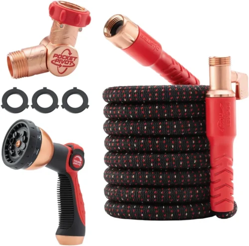 Alternative view of Hose Ballistic 50 FT Expandable Garden Hose, No-Kink, 360?? swiveling pocket pivot connector