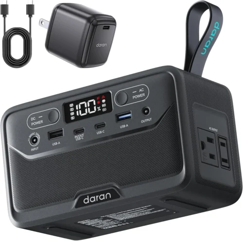 Alternative view of Portable Power Station 89.6Wh LiFePO4 Battery, Solar Power Bank with AC Outlet 100W/110V