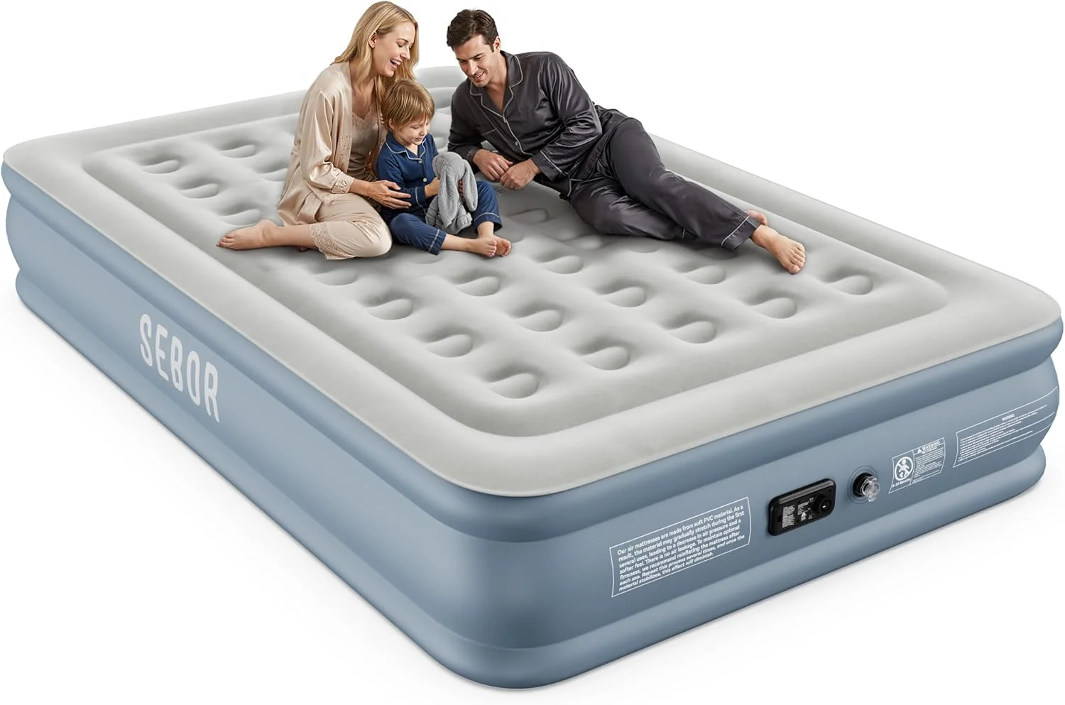 Air Mattress Queen with Built-in Pump 18, Comfortable Self-Inflating Blow up Mattress with High-Speed Pump - Image 4