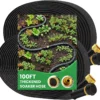 2026 Thickened Flat Soaker Hose 200Ft with Copper Joint, Saving 80% Water, 1mm Hose, 360??Swival Handle