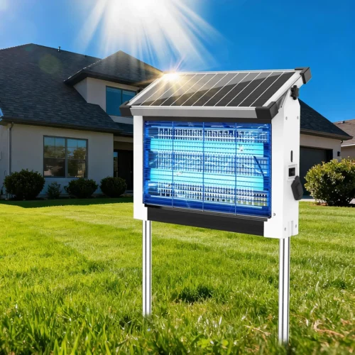 Alternative view of Solar Bug Zapper Outdoor, 4500V Mosquito Zapper Fly Trap for Patio, 10W Solar Panel, IPX5 Waterproof