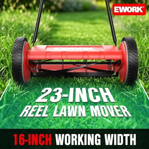 Alternative view of Push Reel Lawn Mower 23 with 5-Blade Cutting System for Lawn Care - For Lawn Care