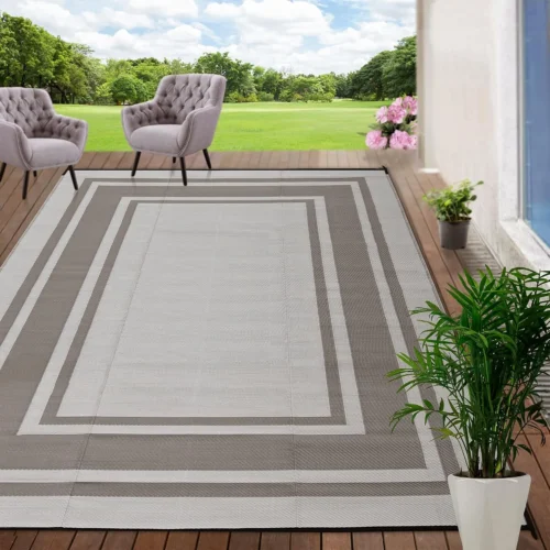 Alternative view of Outdoor Rugs 8'x10' Waterproof for Patios Clearance, Plastic Straw Mats for RV