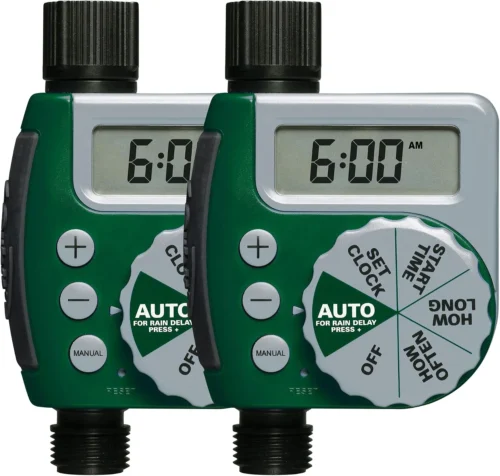 62067 1-Outlet Programmable Digital Hose Watering Timer, 2-Pack