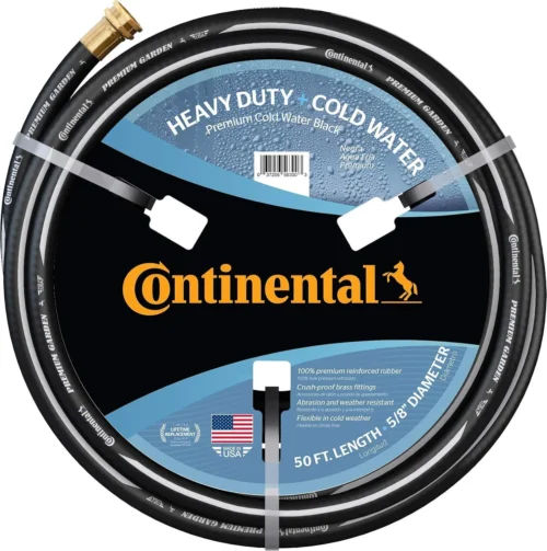 Premium Garden Black Heavy Duty Cold Water Garden Hose, 5/8in Inside Diameter x 100ft Length