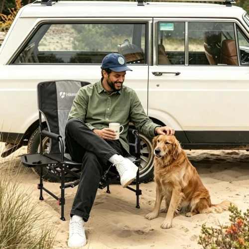 Alternative view of Folding Camping Director Chairs, Adjustable Height