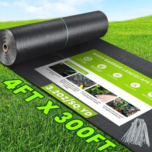 Weed Barrier Landscape Fabric Heavy Duty, 3.2oz Woven Geotextile Fabric