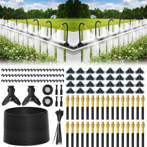 Alternative view of Drip Irrigation System, 200FT 1/4 Garden Watering System with 32pcs 360?? Bendable Copper Nozzles, Leak-Free - For Home Projects