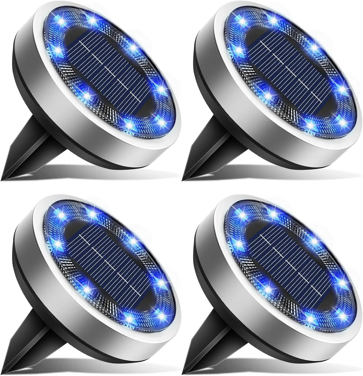 16 Pack Solar Lights Outdoor Waterproof, 8 LED Solar Ground Lights - For Home Projects - Image 12