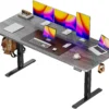 55 x 28 Large Electric Standing Desk, Height Adjustable Computer Desk, 27.6 Deep Desktop