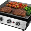 Gourmet PD1301S Portable 3-Burner Tabletop Gas Griddle, 25, 500 BTU Cooking Power, 304 Sq. In. Cooking Surface