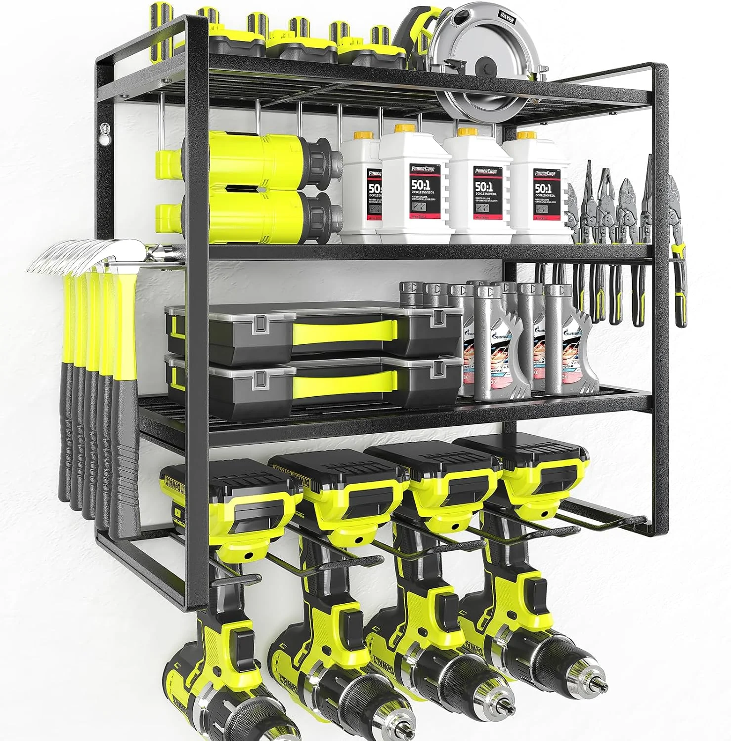 Power Tool Organizer, Garage Tool Organizers and Storage, Drill Holder Wall Mount, Storage Rack for Cordless - For Garage Organization