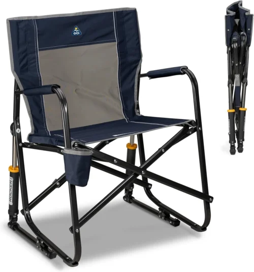Outdoor Freestyle Rocker Camping Chair - Black