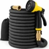XpandaHose 75ft Expandable Garden Hose, Lightweight, Ultra Strong 3750D fabric, 4-layer latex core, expands 3X