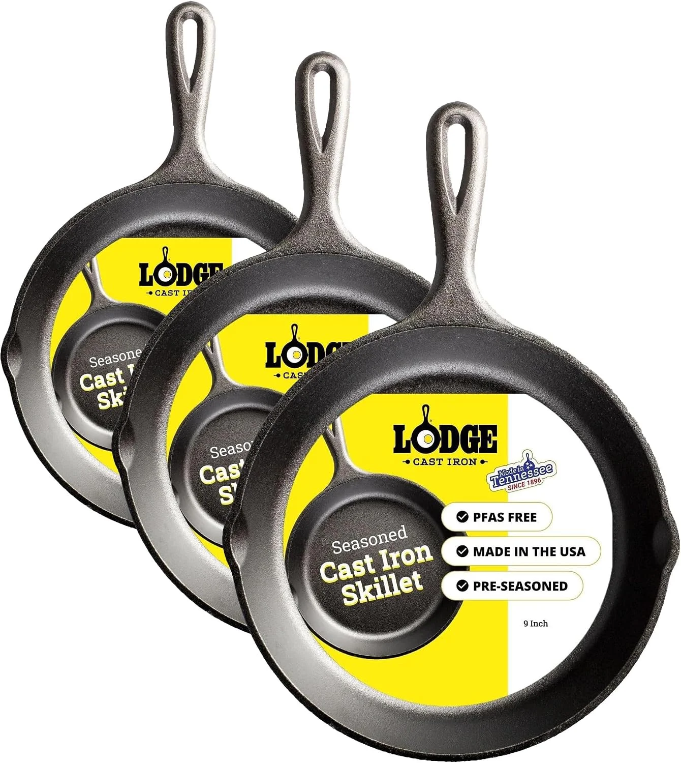 Nook Seasoned Cast Iron Skillet Set 8, 10.25 & 12 Inches - Image 4