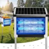 Bug Zapper Outdoor, 4500V Solar Mosquito Zapper for Outdoor & Indoor, 1/2 Acre Coverage Cordless Rechargeable