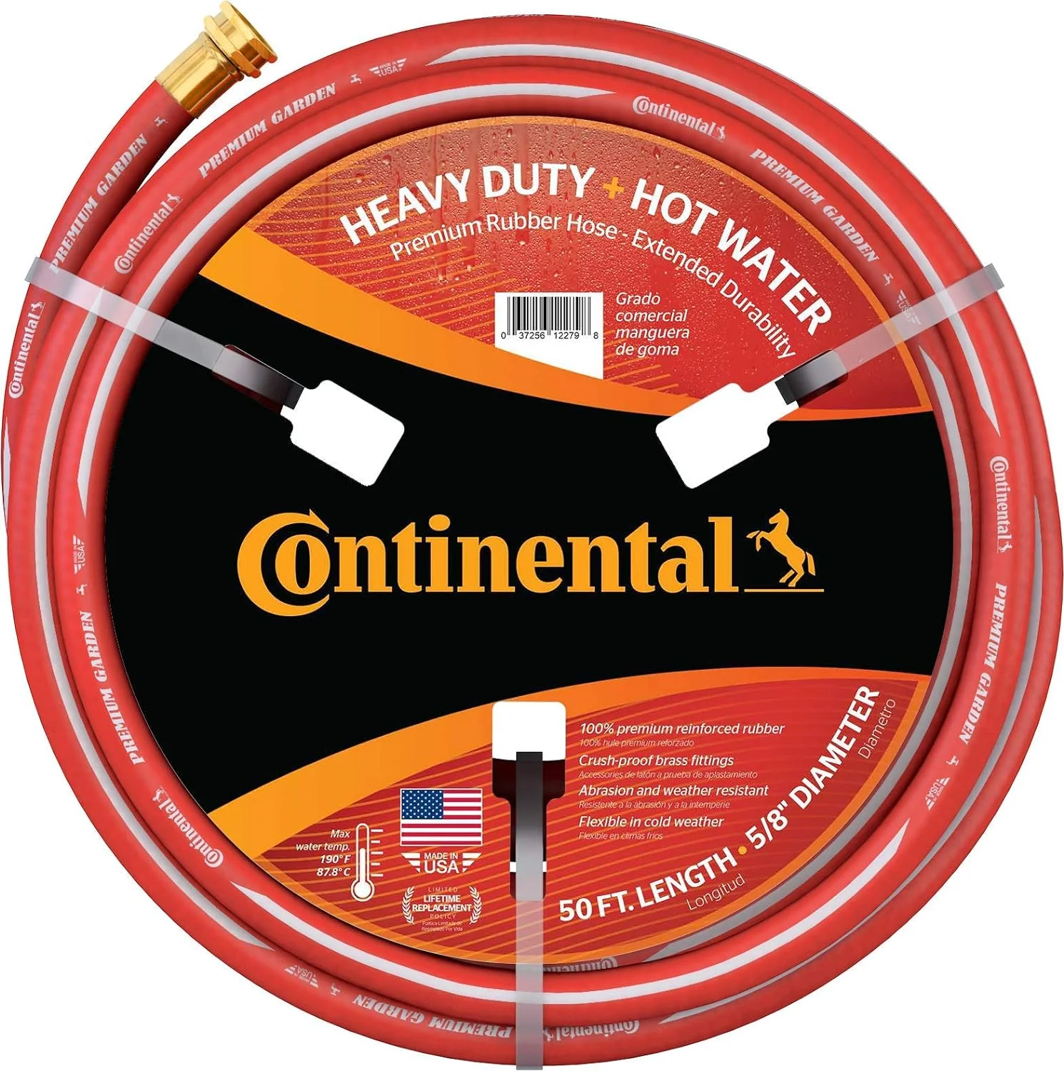 Nook Premium Garden Black Heavy Duty Cold Water Garden Hose, 5/8in Inside Diameter x 100ft Length - Image 6