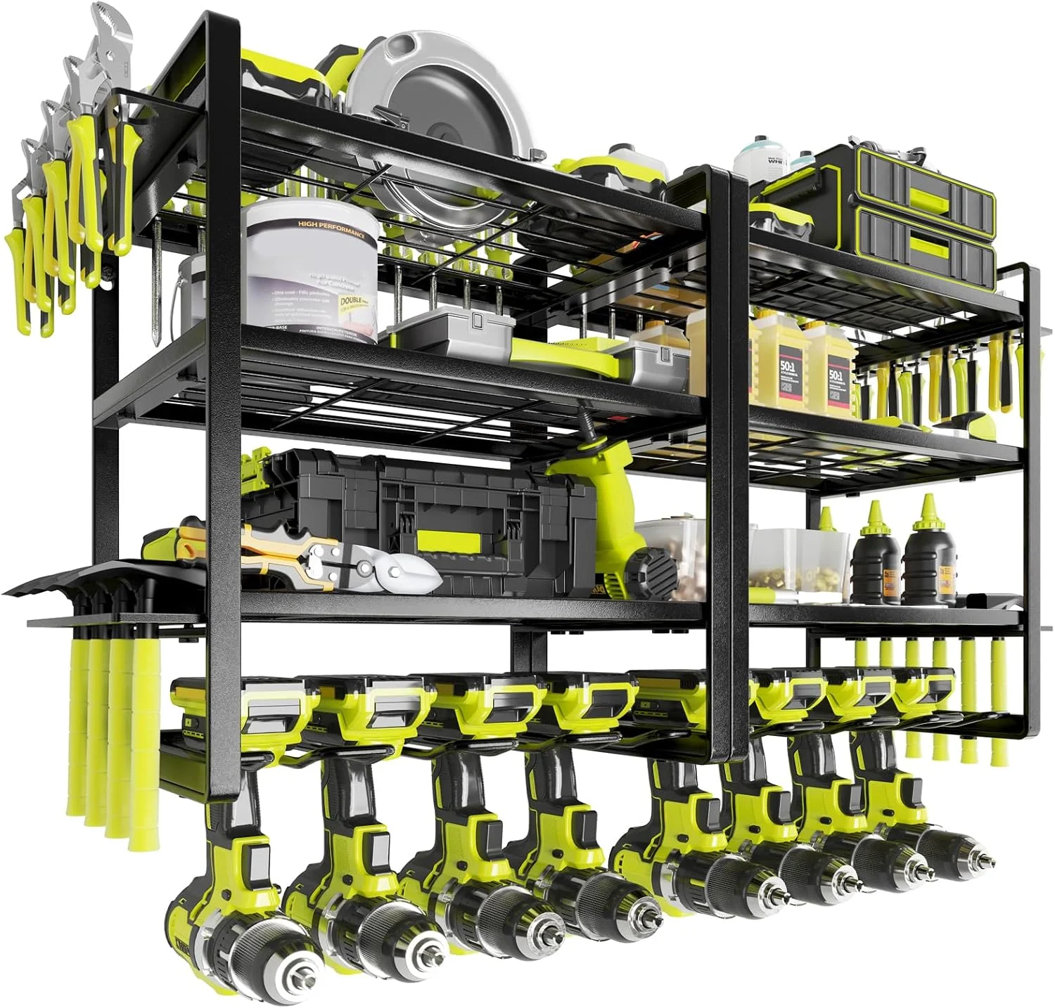 Power Tool Organizer, Garage Tool Organizers and Storage, Drill Holder Wall Mount, Storage Rack for Cordless - For Garage Organization - Image 4