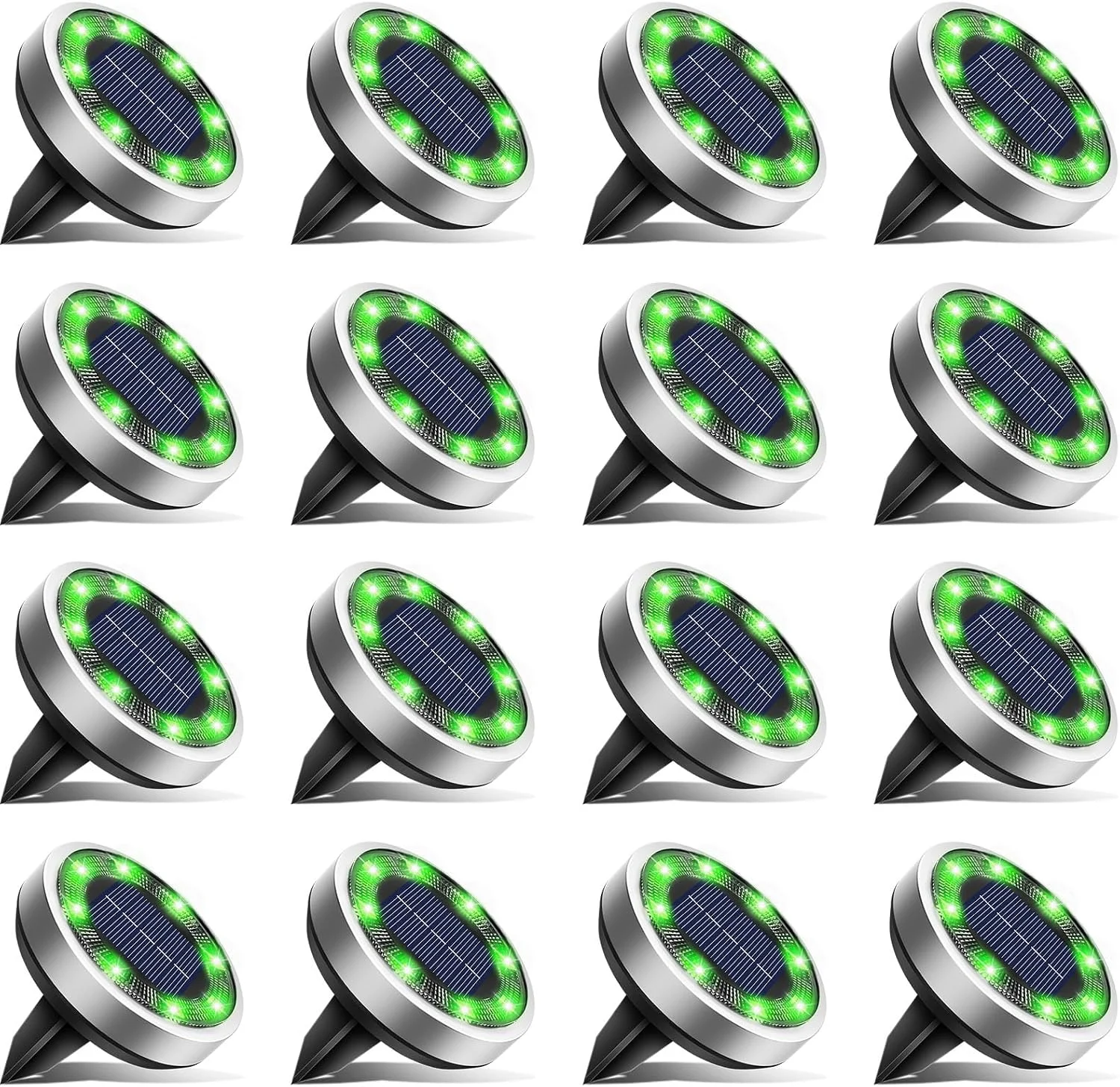 16 Pack Solar Lights Outdoor Waterproof, 8 LED Solar Ground Lights - For Home Projects - Image 3