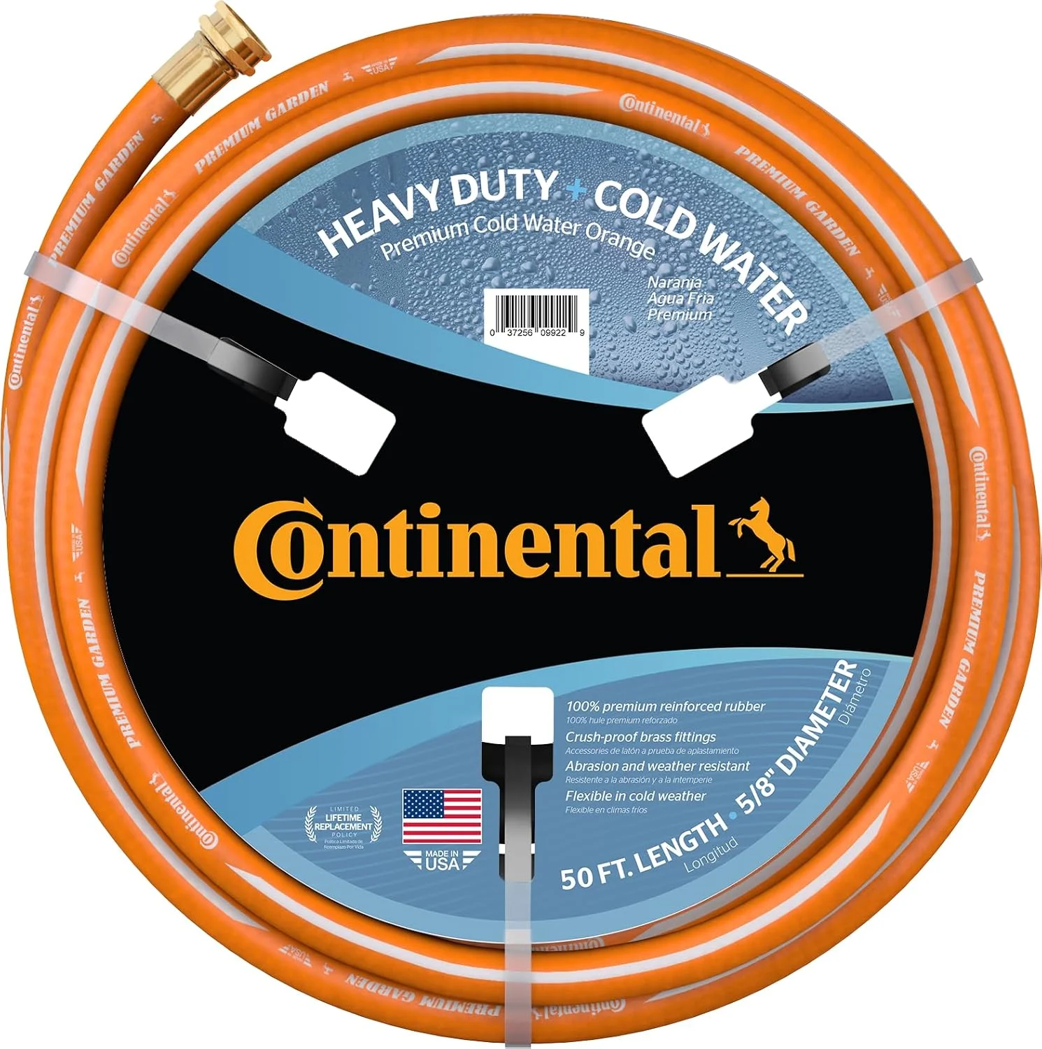 Nook Premium Garden Black Heavy Duty Cold Water Garden Hose, 5/8in Inside Diameter x 100ft Length - Image 3