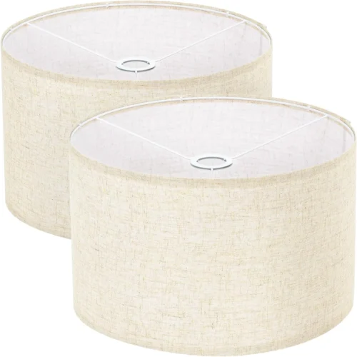 Large Drum Lamp Shades Set of 2 16 Top x 16 Bottom x 10 High