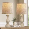 Farmhouse Table Lamp Set of 2, Rustic Lamp for Bedroom Living Room