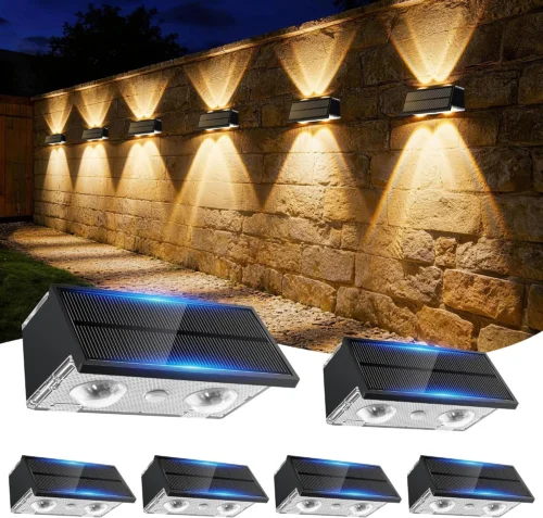 Alternative view of Solar Fence Lights Outdoor, 10 Pack 100LM Fence Lights Solar Powered Waterproof, 9 Color Modes